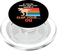 Trex Si Eres Feliz y lo Sabes, Oh, Divertidas Armas pequeñas Trex PopSockets PopGrip para MagSafe