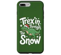 Trex'in Through The Snow Divertida Navidad con Dinosaurios Carcasa para iPhone 7 Plus/8 Plus