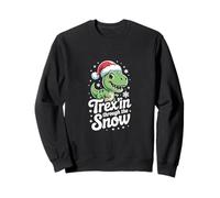 Trex'in Through The Snow Divertida Navidad con Dinosaurios Sudadera