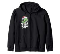Trex'in Through The Snow Divertida Navidad con Dinosaurios Sudadera con Capucha