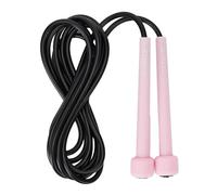 TREXO Basic - Comba para saltar de fitness en color rosa claro con longitud ajustable hasta 275 cm, cuerda de saltar ajustable, ideal para el entrenamiento, de PVC y polipropileno con asas ajustables,