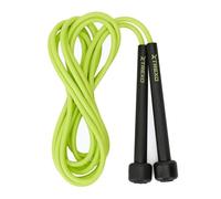 TREXO Básica Comba de saltar Fitness en color lima con longitud ajustable hasta 275 cm, cuerda de saltar ajustable, ideal para el entrenamiento, hecha de PVC y polipropileno con asas ajustables,