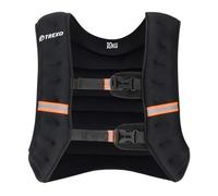 TREXO Chaleco Lastrado de 10kg Relleno de Bolas de Acero Chaleco de Peso con Correas Reflectantes Chaleco Running Ideal Chaleco Tactico de Fuerza para Calistenia o Crossfit Color Negro WV-10