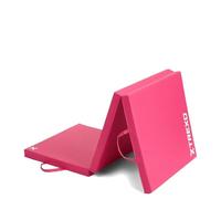 TREXO Colchón de gimnasia plegable 180 × 60 × 5 cm - 3 piezas, funda de piel ecológica resistente a la abrasión, espuma de polietileno flexible, asa, fácil limpieza