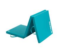 TREXO Colchón de gimnasia plegable 180 × 60 × 5 cm - 3 piezas, funda de piel ecológica resistente a la abrasión, espuma de polietileno flexible, asa, fácil limpieza