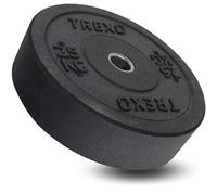 TREXO Discos Pesas Bumper Olímpicos de 25kg Discos Gym de Goma para Barra Olímpica de 50 mm de Diámetro Resistentes para Fitness para Entrenamiento de Fuerza para Crossfit para Gym en Casa TRX-BMP025