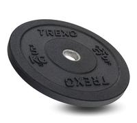 TREXO Discos Pesas Bumper Olímpicos de 5kg Discos Gym de Goma para Barra Olímpica de 50 mm de Diámetro Resistentes para Fitness para Entrenamiento de Fuerza para Crossfit para Gym en Casa TRX-BMP005
