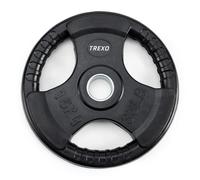 TREXO Discos Pesas de 15kg Discos Gym con Mangos Recubierto de Hierro Fundido para Barra de 36 mm de Diámetro para Fitness para Entrenamiento de Fuerza para Crossfit para Gym en Casa RW15