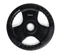 TREXO Discos Pesas de 20kg Discos Gym con Mangos Recubierto de Hierro Fundido para Barra de 40 mm de Diámetro para Fitness para Entrenamiento de Fuerza para Crossfit para Gym en Casa RW5