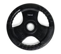 TREXO Discos Pesas de 25kg Discos Gym con Mangos Recubierto de Hierro Fundido para Barra de 43 mm de Diámetro para Fitness para Entrenamiento de Fuerza para Crossfit para Gym en Casa RW25