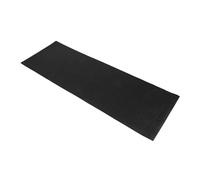 TREXO Esterilla de gimnasia de 3 mm de grosor en negro, tamaño 173 x 61 cm, esterilla de fitness con superficie antideslizante, de PVC, no absorbe el sudor ni la suciedad. Muy ligera, excelente para