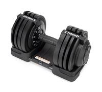 TREXO Mancuerna 24 kg con Pomo de Ajuste de Peso Mancuerna de Hierro para Fitness con Mango Ergonómico Antideslizante