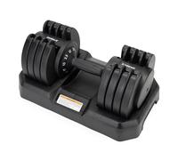 TREXO Mancuerna 32 kg con Pomo de Ajuste de Peso Mancuerna de Hierro para Fitness con Mango Ergonómico Antideslizante
