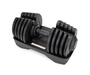 TREXO Mancuerna 40 kg con Pomo de Ajuste de Peso Mancuerna de Hierro para Fitness con Mango Ergonómico Antideslizante