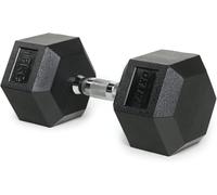 TREXO Mancuernas Hexagonales de 15kg Duradera de Hierro Fundido con Revestimiento de Goma para Gym en Casa con Mango Ergonómico Mancuerna Hex Estable y Versátil HXD150