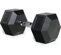 TREXO Mancuernas Hexagonales de 20kg Duradera de Hierro Fundido con Revestimiento de Goma para Gym en Casa con Mango Ergonómico Mancuerna Hex Estable y Versátil HXD200
