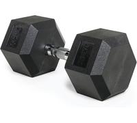 TREXO Mancuernas Hexagonales de 25kg Duradera de Hierro Fundido con Revestimiento de Goma para Gym en Casa con Mango Ergonómico Mancuerna Hex Estable y Versátil HXD250