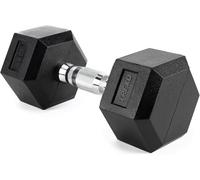 TREXO Mancuernas Hexagonales de 7,5kg Duradera de Hierro Fundido con Revestimiento de Goma para Gym en Casa con Mango Ergonómico Mancuerna Hex Estable y Versátil HXD75