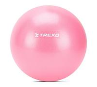 TREXO Mini Pelota de Gimnasia en Color Rosa con un diámetro de 20 cm Fabricada en PVC Pelota de Ejercicio Duradera y Resistente al Desgaste. Ligera y fácil de Llevar, Fitness