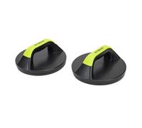 TREXO Puños para flexiones en color negro, 19 x 11 x 8 cm, base estable y antideslizante, de polipropileno resistente y TPR, mejora la eficacia del entrenamiento de fuerza y resistencia push-up