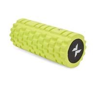 TREXO Rodillo de masaje 33 x 14 cm en color verde lima 2 en 1 con irregularidades y superficie lisa, ideal para aflojar y estirar los músculos para ejercicios en el gimnasio