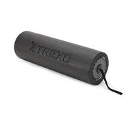 TREXO Rodillo de masaje en negro 3 en 1, rodillo acanalado y varilla de masaje, ideal para la relajación muscular y la recuperación, masaje preciso, juego duradero y resistente, 3 piezas
