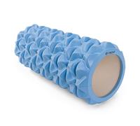 TREXO Rodillo Masaje Muscular de 33cm de Largo Masajeador Muscular de Espuma EVA y PVC con Protuberancias Color Azul para Fitness en Casa para Pilates para Yoga para Fisioterapia MR-EV01N