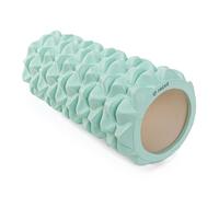TREXO Rodillo Masaje Muscular de 33cm de Largo Masajeador Muscular de Espuma EVA y PVC con Protuberancias Color Verde para Fitness en Casa para Pilates para Yoga para Fisioterapia MR-EV01Z