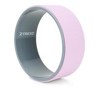 TREXO Rueda de yoga respetuosa con el medio ambiente en color lila con un diámetro de 32 cm y una anchura de 13 cm. Fabricada en TPE y polipropileno. Superficie antideslizante ideal para cualquier