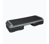 TREXO Aerobic Step para Ejercicios Cardio Fitness Altura Ajustable 10-15-20 cm Superficie Grande 109 x 41 cm Materiales Duraderos de Alta Calidad Entrenamiento Hasta 250 kg VERDE|NARANJA|MORADO (GRIS)