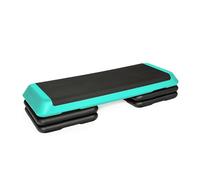 TREXO Stepper para casa - Step aeróbico con ajuste de altura de 3 niveles, fitness y deporte - Dispositivo de entrenamiento para principiantes y avanzados, soporta hasta 250 kg, negro/rosa