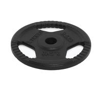 TREXO TRX-ICP001 - Disco de pesas de hierro fundido (2,5 kg, universal, duradero, con asas ergonómicas, compatible con mancuernas y asas para entrenamiento de fuerza y funcional)