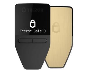 Trezor Safe 3 - Cartera de Hardware Criptográfico Protegida con Elemento Seguro - Compre, Almacene y Administre Activos Digitales de Forma Sencilla y Segura (Solar Gold)