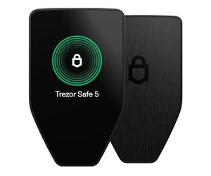 Trezor Safe 5 - Monedero Físico de Criptomonedas con Elemento Seguro&Frase de Contraseña, Táctil LCD en Color, Haptic Feedback, Seguridad de Bitcoin, Admite Miles de Monedas&Fichas (Black Graphite)