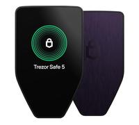 Trezor Safe 5 - Monedero Físico de Criptomonedas con Elemento Seguro y Frase de Contraseña, Táctil LCD en Color, Haptic Feedback, Seguridad de Bitcoin, Admite Miles de Monedas y Fichas (Violet Ore)