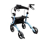 TRFAN Andador rodante de pie médico con Sistema de Freno Doble Andador rodante médico Plegable Ajustable en Altura para Adultos Mayores (Azul) Decoration