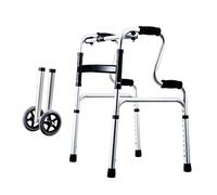 TRFAN Silla de Ducha con Almohadilla extraíble, Andador bariátrico Plegable con 2 Ruedas, Andador rodante, Soporte de bastón de Altura Ajustable Decoration