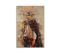 TRFJHDTRE Póster decorativo del actor Clint Eastwood, lienzo decorativo para pared e impresión artística moderna para dormitorio familiar, pósteres de 20 x 30 pulgadas (50 x 75 cm)