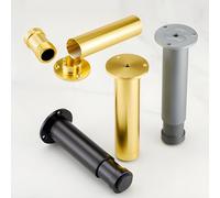 TRFVDVERD 4 Patas Ajustables de aleación de Aluminio for Muebles: Patas Redondas for sofá, Escritorio, Mesa de Centro y más.(Gold,18cm/7.09inch)