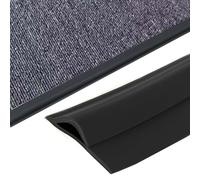 TRFVDVERD Tira de transición autoadhesiva Duradera for Pisos: Borde de PVC Extra Largo for transiciones Suaves de Alfombra a baldosas/Madera(Black,Length 8m(26.2ft))