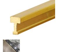 TRFVDVERD Tira de transición de Alfombra a baldosa de latón Duradero - Tira de transición de Piso con moldura en T for Cubrir Huecos de Puertas y umbrales de Costura Lisos(W5xH7mm(0.2"x0.28"))