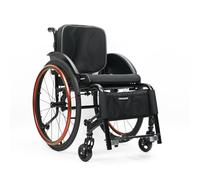 TRGCJGH Silla de Ruedas Autopropulsable para Adultos, para deportes, Freno manual, Para traslado, Aluminio, Ligera(Red,42cm Seat Width)