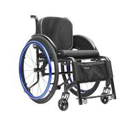 TRGCJGH Silla de ruedas para minusválidos, para deportes, Ligera, Autopropulsable, Aluminio, Freno manual, traslado(Blue,40cm Seat Width)