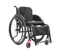 TRGCJGH Silla de ruedas para minusválidos, para deportes, Ligera, Autopropulsable, Aluminio, Freno manual, traslado(Black,42cm Seat Width)