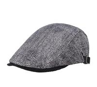 TRgqify-KM Boina clásica Francesa Negra for Hombre, Elegante Gorra Plana, Estilo Vendedor de periódicos, de Lana for Invierno, for otoño, Elegantes Sombreros y Gorras for Diario.(Style1_Head 55-59cm)