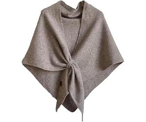 TRgqify-KM Bufanda Triangular for Mujer, Elegante, de Color Liso, Multifuncional, Estilo Retro, for protección del Cuello en Actividades al Aire Libre, Ideal for el Tiempo Libre.(Light Brown)