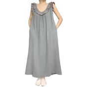 TRgqify-KM Camisón de Tono Neutro for Mujer, versátil, sin Mangas, Suave y elástico, for Estar en casa, Transpirable, Ideal for Yoga, Lectura y Comodidad en Todas Las Estaciones.(1_S Asian(40-45kg))