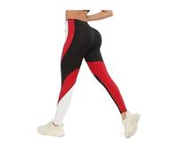 TRgqify-KM High Waist Yoga Leggings for Women Tummy Control Workout Compression Pants Moisture-Wicking Stretchy Gym Running Activewear Seamless Squat-Proof High-Rise Leggings(Blackred_M 3PCS)