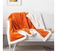 TRgqify-KM Manta Polar de Franela Sherpa Buenas Noches, Suave y Ligera, for Cama, acogedora y esponjosa, for Invierno.(Yellow,70x100cm)