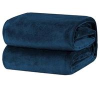 TRgqify-KM Manta Polar de Franela Sherpa Buenas Noches, Suave y Ligera, for Cama, acogedora y esponjosa, for Invierno.(Deep Blue,100x150cm)